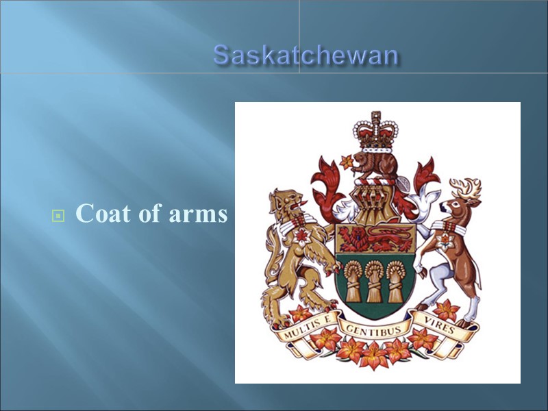 Saskatchewan  Coat of arms